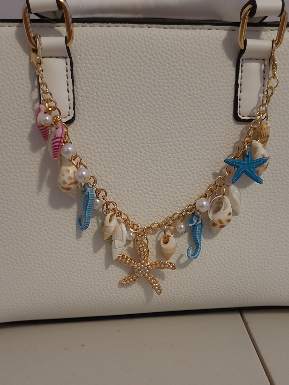 Gold Seashell Charm Chain